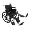 Elevating-Leg-Rests ProBasics Standard Wheelchair - Flip Back Desk Arms - 250 Pound Weight Capacity - Black - Swing-Away Footrest - 18" x 16" Seat