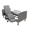 Adjustable Hospital Bed for Seniors Elderly with Mattress, Electric Lift Bed with Remote, Fall-Safe Frame&Meal Tray,Head&Foot Incline,Adjustable Bed Base for Safe Lying/Standing/Aid/Sitting,Twin