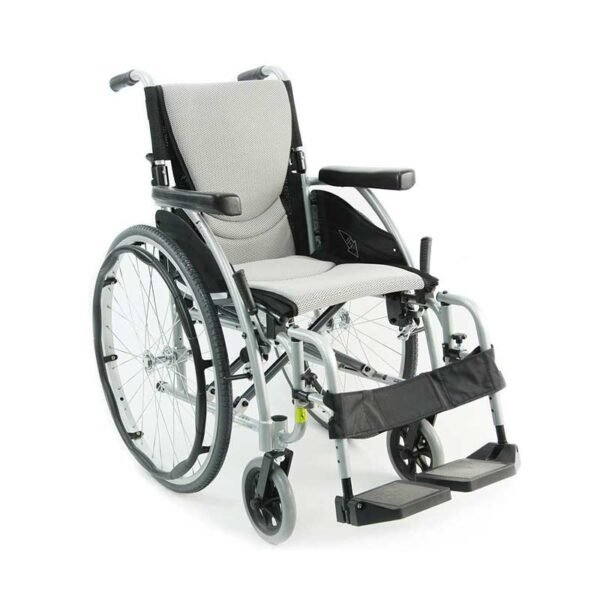 Karman-S-115 Karman S-115 Ergonomic Wheelchair 25 lbs, 16" Seat and Quick Release Axles, Pearl Silver