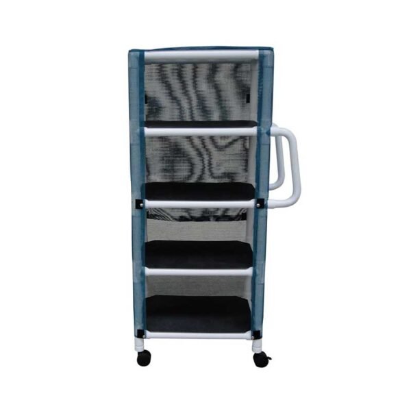 MJM International 325-4C Four Shelf Mini Cart with Cover, Royal Blue/Forest Green/Mauve