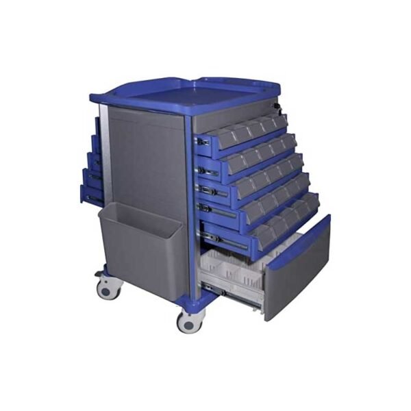 MS3C-200MB, Lite ABS Medication Bin Cart w/Accessories, Ships in 2 Days!