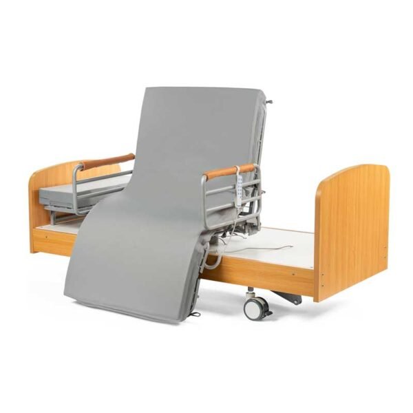 Rotating-Hospital-Bed Hospital Bed with 3 Electric Functions, Ultra Low Electric Medical Bed with 6" Foam Mattress, Adjustable Height 7.2”-27.7”, Easy Installation, 530 lbs Capacity