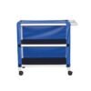 MJM International 332-2C Two Shelf Cart with Cover, 100 lbs Carrying Capacity per Shelf, Royal Blue Solid Vinyl