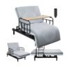Leavader 3-in-1 Adjustable Hospital Bed with Dual Motors, Convertible to Wheelchair & Stretcher, Electric Nursing Bed with Remote, Safety Rails, Heavy Duty Elderly Home Care Bed