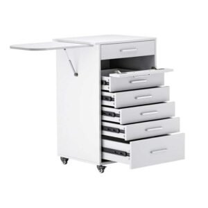 With 7 Drawers White