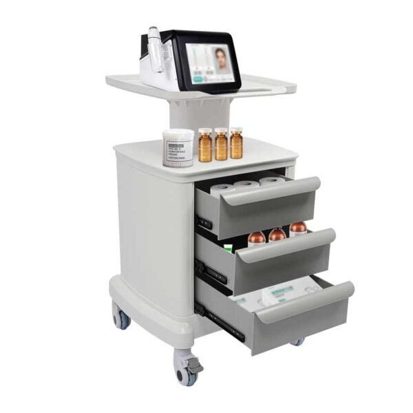 Mobile Medical Cart with 3 Drawers, Utility Cart with Wheels Commercial Hospital Office Lab Cart Beauty Salon Storage Trolley, for Hospital Lab Clinic Pet Shop