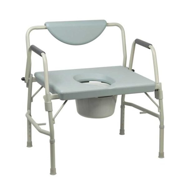 McKesson Heavy-Duty Bariatric Commode Chair with 12 qt Bucket, 1000 lbs Weight Capacity, 23 1/4 in Seat Width, 1 Count