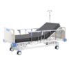 Premium 5 Function Full Electric ICU Hospital Bed with 4.7" Mattress for Home Use-17.7" - 29.5" Height Range-CPR One-Click Recovery-5" Casters, 550LBS Loading, Adjustable Medical Bed Frame-Navy